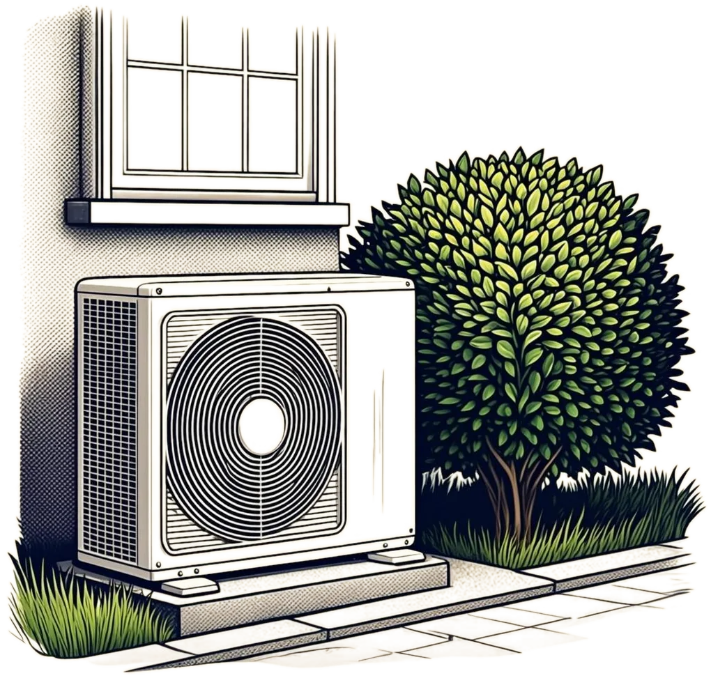 Heat pump unit illustration